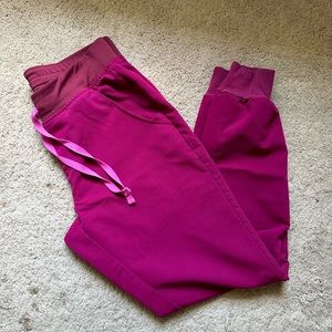 Figs Dark Magenta Zamora Joggers